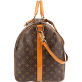 Louis Vuitton Monogram Canvas Keepall 55 Bandoulière Travel Bag