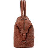 Bottega Veneta Grained Intrecciato Leather Boston 40 Handbag