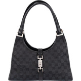Gucci Monogram GG Black Canvas Jackie Shoulder Bag