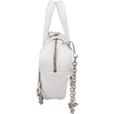 Balenciaga White. Leather Triangle Duffle S Crossbody Handbag