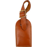 Louis Vuitton Brown Leather Luggage Tag