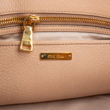 Miu Miu Madras Leather Side Zip Tote Handbag