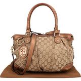 Gucci Monogram GG Canvas Sukey Satchel Handbag