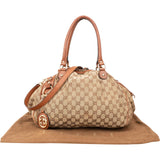 Gucci Monogram GG Canvas Sukey Satchel Shoulder Bag