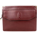 Cartier Bordeaux Leather Clutch