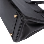 Hermès Noir Swift Leather Birkin 30 Handbag - vintageandkickz