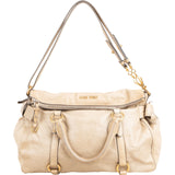 Miu Miu Vitello Lux Leather Bow Satchel Handbag