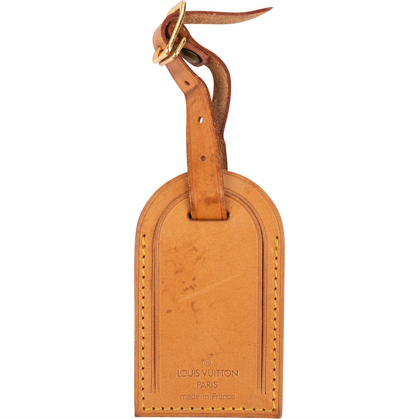 [🔄️B10 / F51] Louis Vuitton Vachetta Leather Luggage Tag - vintageandkickz