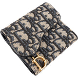 Christian Dior Oblique Trotter Monogram Jacquard Saddle Wallet
