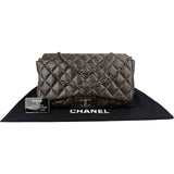 Chanel Quilted Lambskin Palladium Single Flap Crossbody Bag