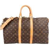 Louis Vuitton Monogram Canvas Keepall 45 Bandoulière Travel Bag