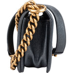 Chanel Metallic Quilted Leather Boy Single Flap Crossbody Bag - vintageandkickz