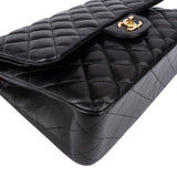 Chanel Quilted Lambskin Gold Jumbo Double Flap Crossbody Bag