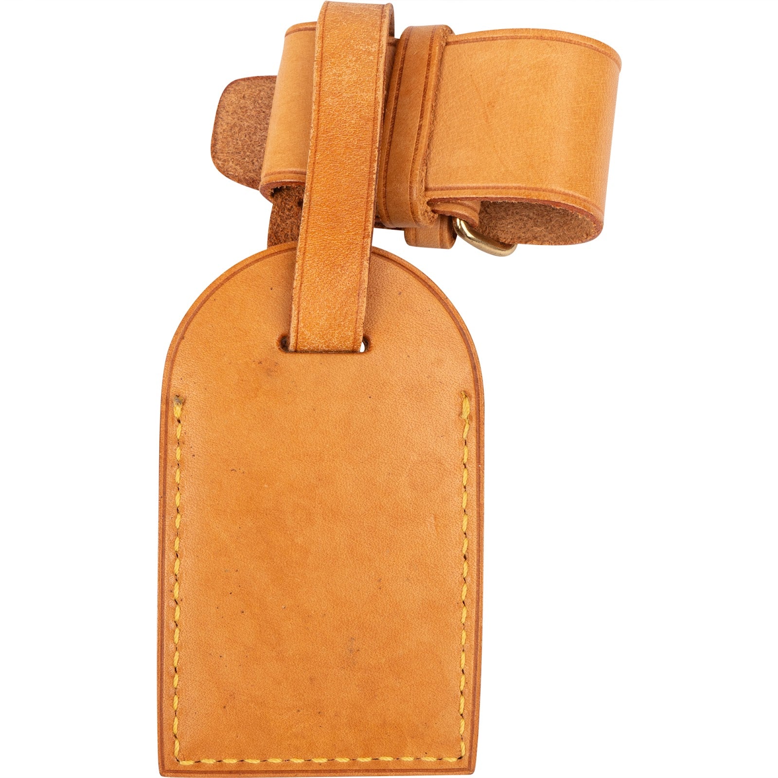 [🔄️B21 / F36] Louis Vuitton Vachetta Leather Luggage Tag - vintageandkickz