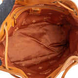 MCM Monogram Visetos Drawstring Bucket Crossbody Bag
