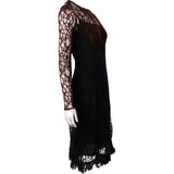 Louis Vuitton Multicolor Lace Fringed Longsleeve Dress Set (FR 36 / DE 34)