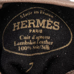 Hermès Brown Leather Horsebit Women Gloves xx maße - vintageandkickz