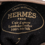 Hermès Brown Leather Horsebit Women Gloves xx maße - vintageandkickz