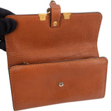 Chloé Brown Leather Marcie Flap Wallet