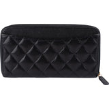 Chanel Quilted Caviar Leather CC Zippy Wallet