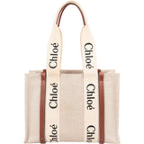 Chloé Canvas Woody Tote Medium Shoulder Bag