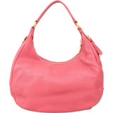 Prada Pink Vitello Daino Leather Hobo Shoulder Bag