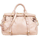 Miu Miu Vitello Lux Leather Bow Satchel Handbag