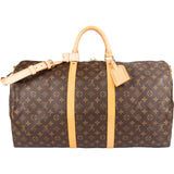 Louis Vuitton Monogram Canvas Keepall 55 Bandoulière Travel Bag