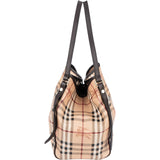 Burberry Haymarket Nova Check Hobo Shoulder Bag