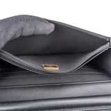 Chanel Quilted Caviar Leather Boy Wallet On Chain Crossbody Bag