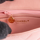 Chanel Quilted Lambskin 24K Gold Single Flap Crossbody Bag