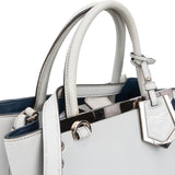 Fendi Light Blue Leather Whipstitch 2Jours Mini Handbag