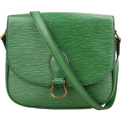 Louis Vuitton Green Epi Leather Saint Cloud GM Crossbody Bag - vintageandkickz