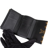 Louis Vuitton  Noir Taurillon Leather Capucines Flower Compact Wallet