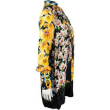 Gucci Multicolor Silk Floral Print Pussy-Bow Dress (IT42)