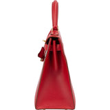 Hermès Rouge Epsom Leather Kelly Sellier 28 Handbag