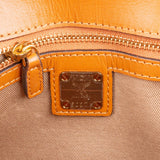 MCM Monogram Patricia Visetos Studded Heart Wallet On Chain Crossbody Bag