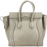Céline Green Smooth Leather Large Luggage Handbag