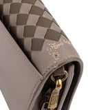 Bottega Veneta Intrecciato Leather Wallet On Chain Crossbody Bag