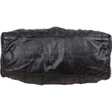 Gucci Black Leather Indy Bamboo Shoulder Bag