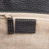 Gucci Grained Leather Interlocking GG Medium Crossbody Bag