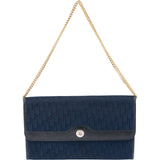 Christian Dior Oblique Monogram Canvas Jacquard Vintage Flap Shoulder Bag