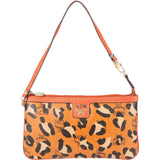 MCM Monogram Visetos Leopard Print Pochette Handbag
