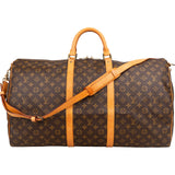 Louis Vuitton Monogram Canvas Keepall 60 Bandoulière Travel Bag