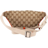 Gucci x The North Face Orange Leather Monogram GG Canvas Belt Bum Bag Crossbody Bag
