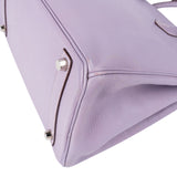 Hermès Lilac Chevre Mysore Leather Palladium Birkin 30 Handbag