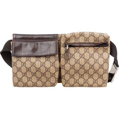 Gucci Monogram GG Supreme Canvas Belt Crossbody Bag