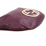 Gucci Grained Leather Interlocking G Britt Hobo Shoulder Bag