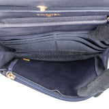 Chanel Quilted Crinkled Navy Lambskin 2.55 Reissue Wallet on Chain Crossbody Bag