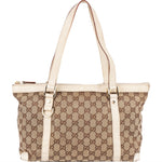 [🔄️B11 / F04] Gucci Monogram GG Canvas Abbey D-Ring Tote Shoulder Bag - vintageandkickz